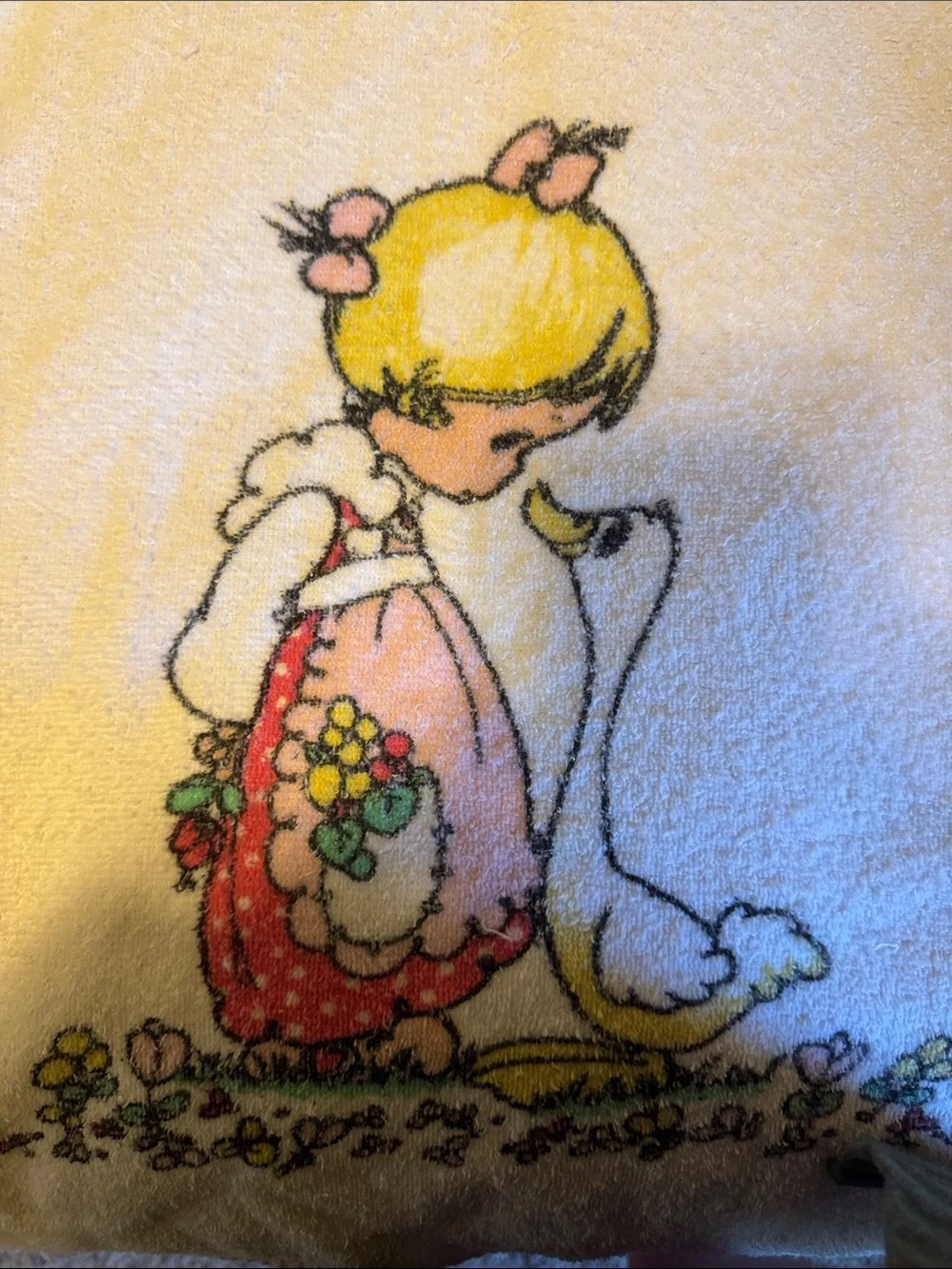 Vintage Precious Moments Goose Bath Towel